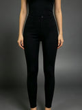 Black High-Waisted Slim Fit Stretchy Pants for Work & Everyday Wear