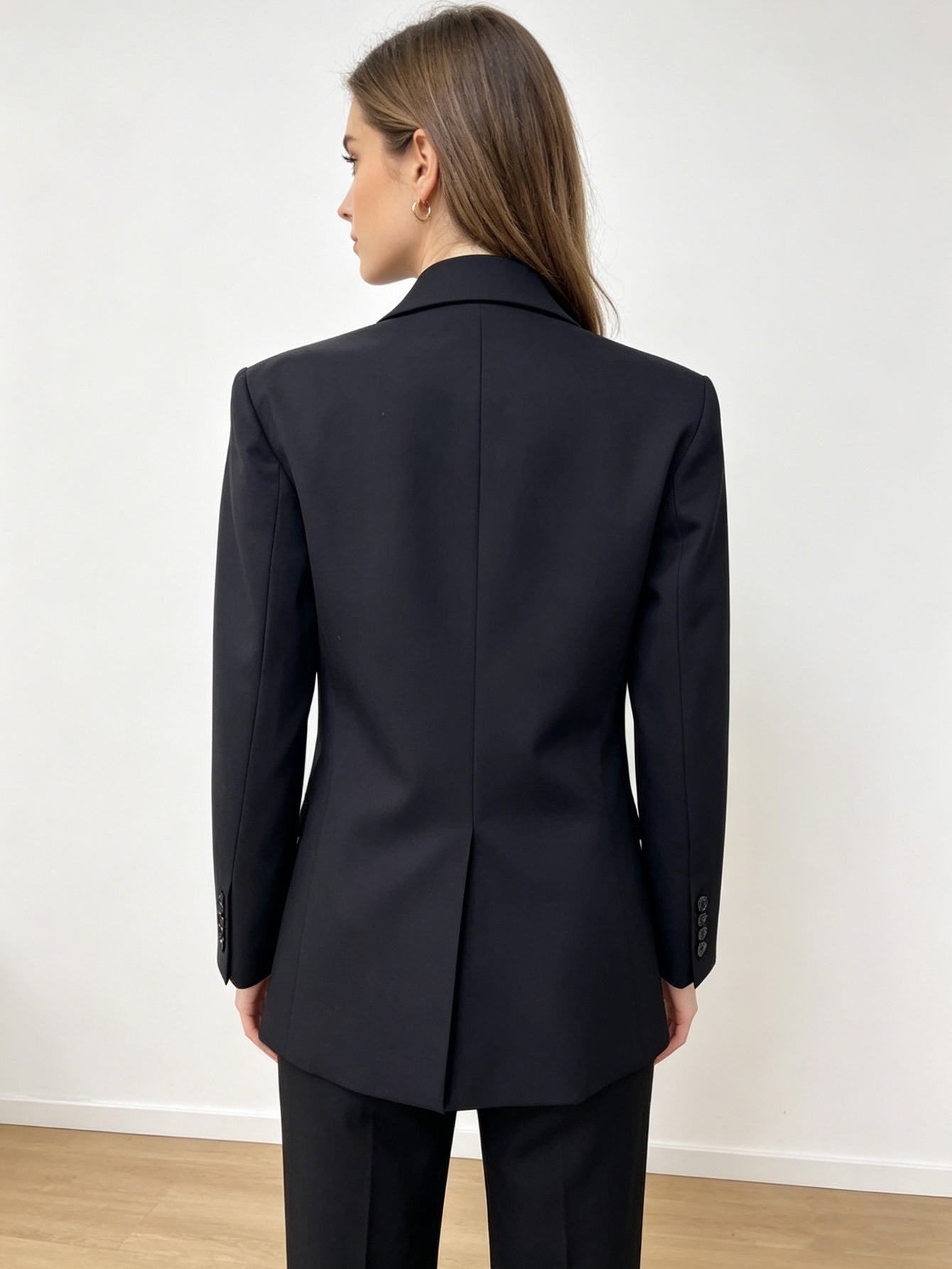 Black Tuxedo Blazer with Satin Lapel | Single-Breasted Tailored Suit Jacket, Formal & Evening Wear