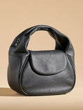 Soft Pebbled Faux‑Leather Mini Bag – Ladies Flap Top‑Handle Handbag